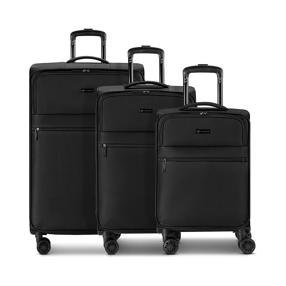 bugatti Valencia Soft 4 ruote Set di valigie 3 pezzi espandibile