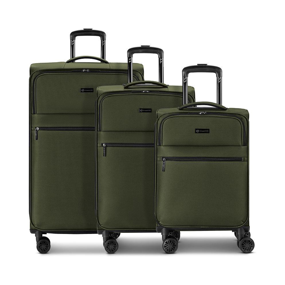 bugatti Valencia Soft 4 ruote Set di valigie 3 pezzi espandibile