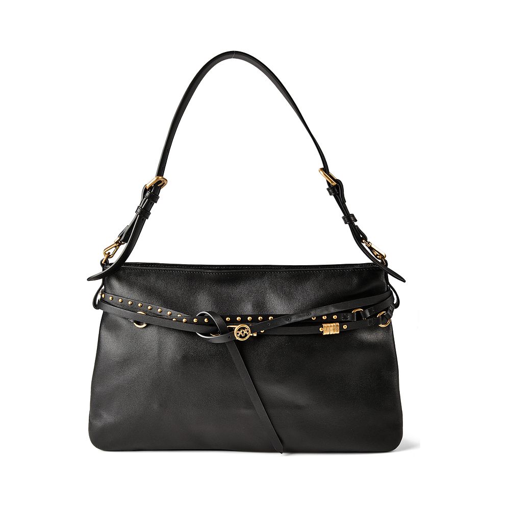 PINKO Belt Bag Big Borsa a spalla Vera Pelle 40 cm PINKO Belt Bag Big Borsa a spalla Vera Pelle 40 cm