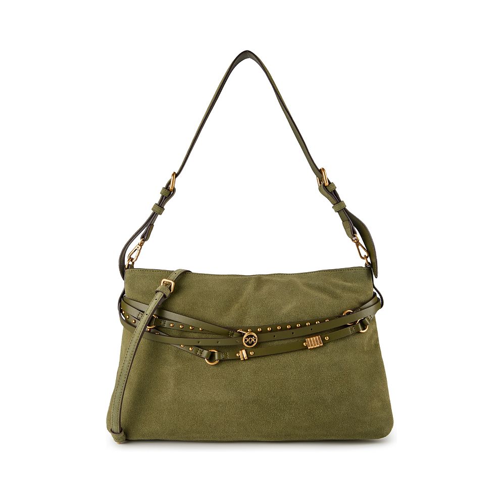 PINKO Belt Bag Big Borsa a spalla Vera Pelle 40 cm PINKO Belt Bag Big Borsa a spalla Vera Pelle 40 cm