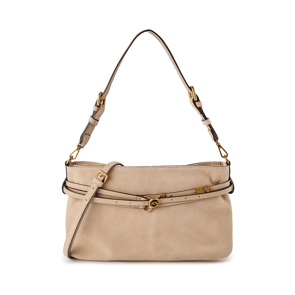 PINKO Belt Bag Classic Borsa a spalla Vera Pelle 32 cm PINKO Belt Bag Classic Borsa a spalla Vera Pelle 32 cm