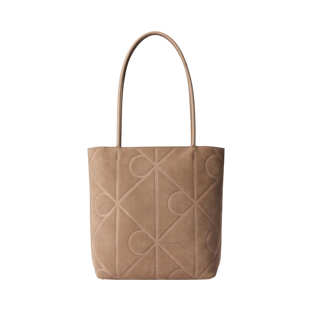 Calvin Klein Emblem AOP Borsa shopper Vera Pelle 32 cm Calvin Klein Emblem AOP Borsa shopper Vera Pelle 32 cm