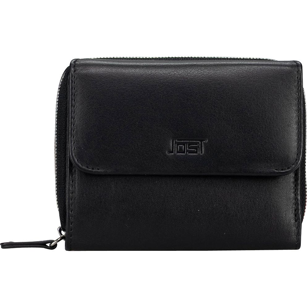 Jost Odense Portafoglio Protezione RFID Vera Pelle 12 cm