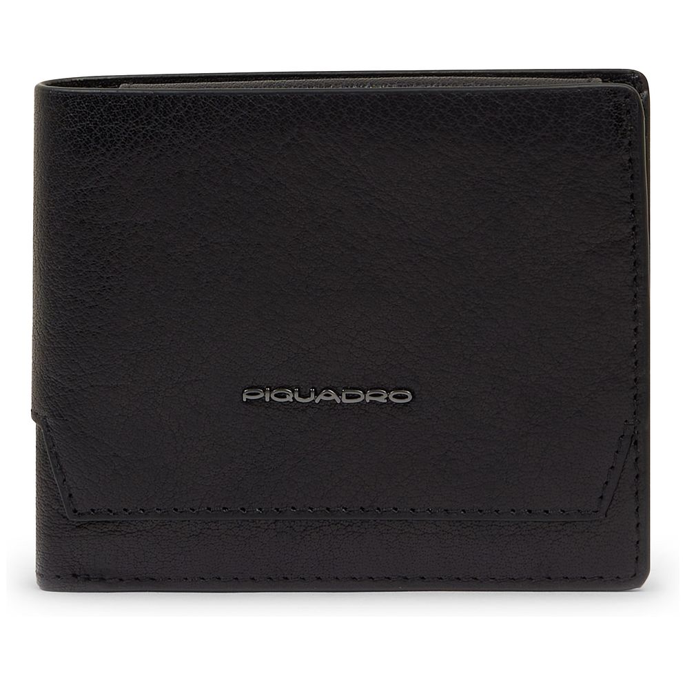 Piquadro Solm Portafoglio Protezione RFID Vera Pelle 11 cm Piquadro Solm Portafoglio Protezione RFID Vera Pelle 11 cm