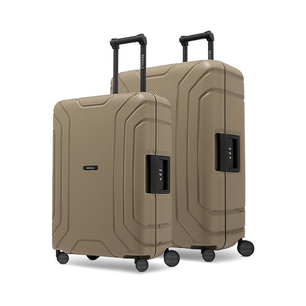 Redolz Set di valigie Essentials 15 a 4 ruote M+L con chiusura a tre punti Redolz Set di valigie Essentials 15 a 4 ruote M+L con chiusura a tre punti