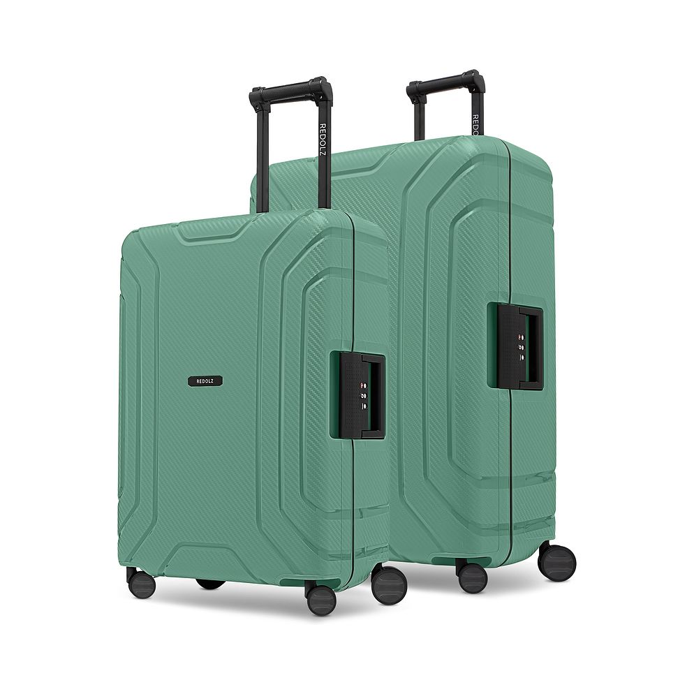 Redolz Set di valigie Essentials 15 a 4 ruote M+L con chiusura a tre punti Redolz Set di valigie Essentials 15 a 4 ruote M+L con chiusura a tre punti