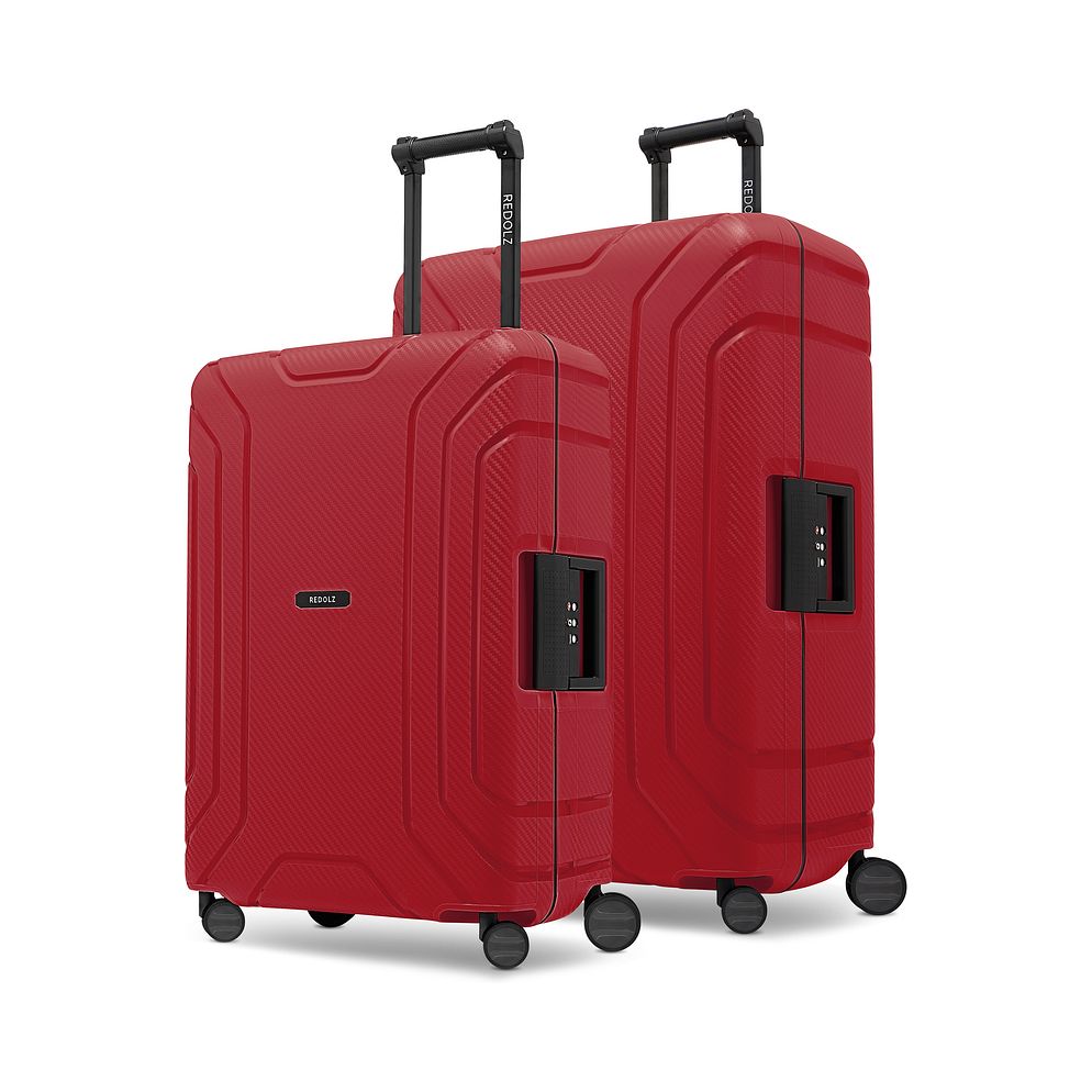 Redolz Set di valigie Essentials 15 a 4 ruote M+L con chiusura a tre punti Redolz Set di valigie Essentials 15 a 4 ruote M+L con chiusura a tre punti