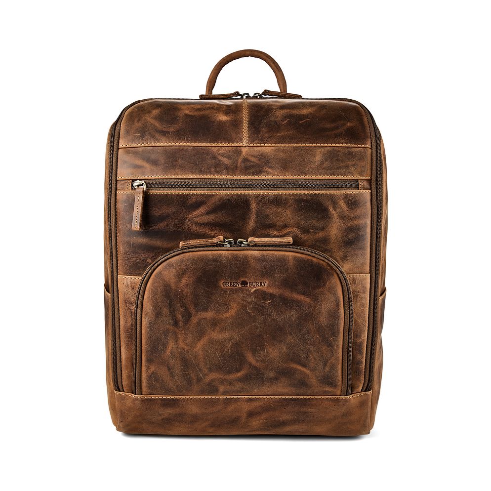 Greenburry Vintage Zaino da lavoro Vera Pelle 36.5 cm Vano porta PC