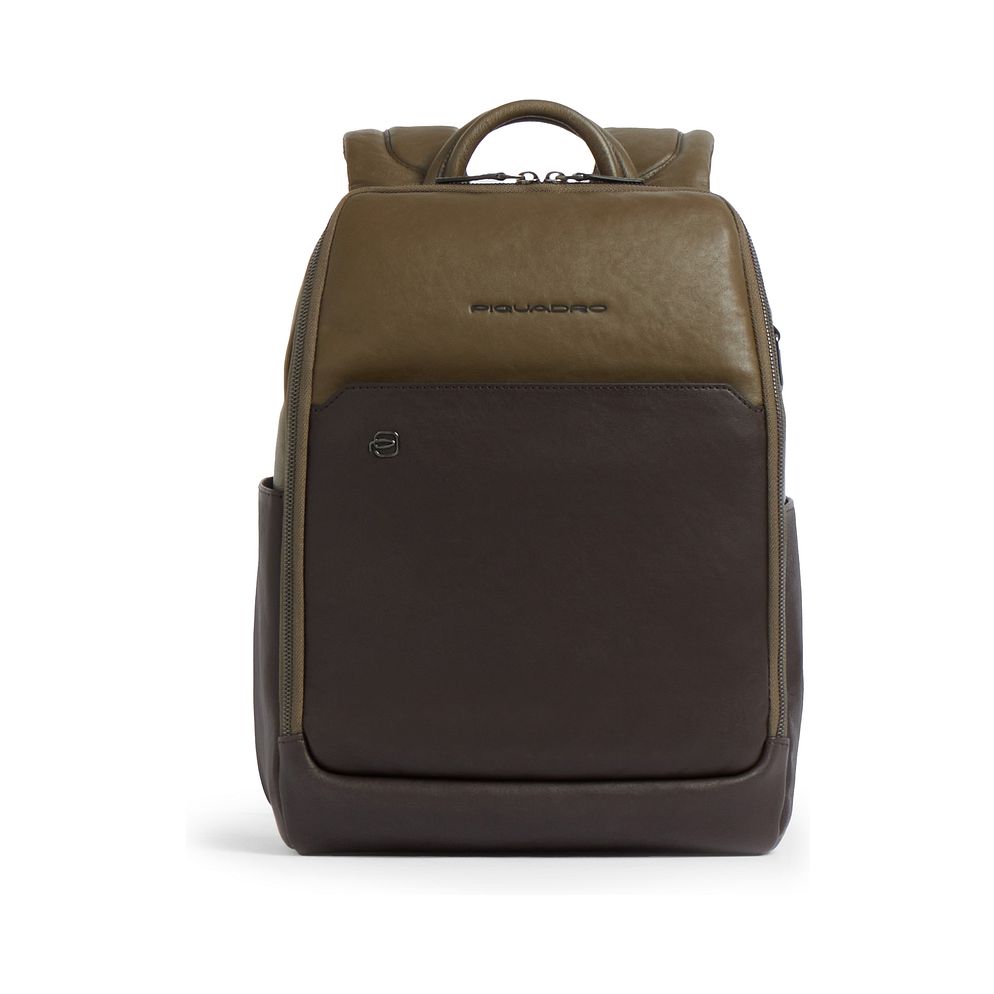 Piquadro Black Square Zaino da giorno Protezione RFID Vera Pelle 41.5 cm Vano porta PC