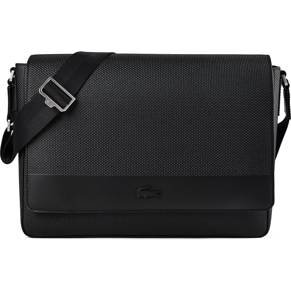 Lacoste Chantaco Cartella Messenger Vera Pelle 35 cm