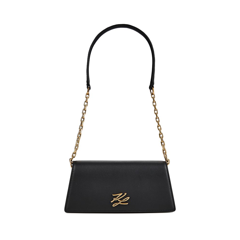 Karl Lagerfeld Autograph Borsa a spalla Vera Pelle 20.5 cm