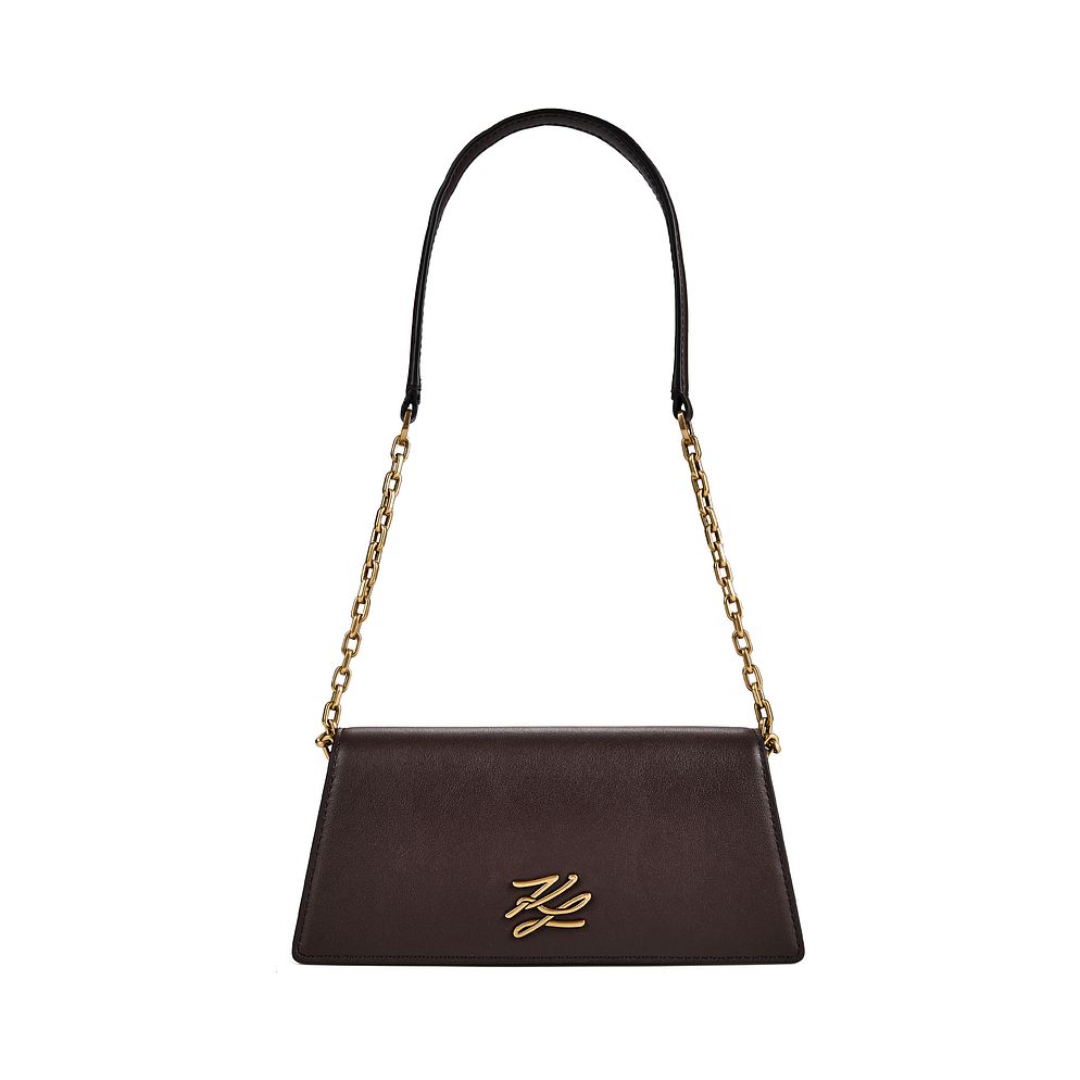 Karl Lagerfeld Autograph Borsa a spalla Vera Pelle 20.5 cm