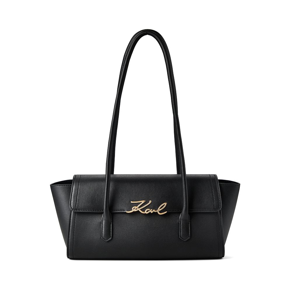 Karl Lagerfeld Signature Borsa a spalla Vera Pelle 37 cm Karl Lagerfeld Signature Borsa a spalla Vera Pelle 37 cm