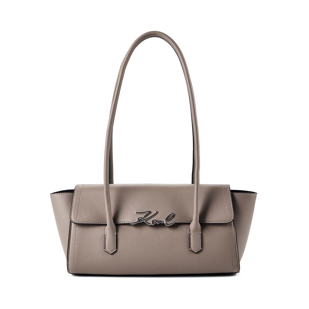 Karl Lagerfeld Signature Borsa a spalla Vera Pelle 37 cm Karl Lagerfeld Signature Borsa a spalla Vera Pelle 37 cm