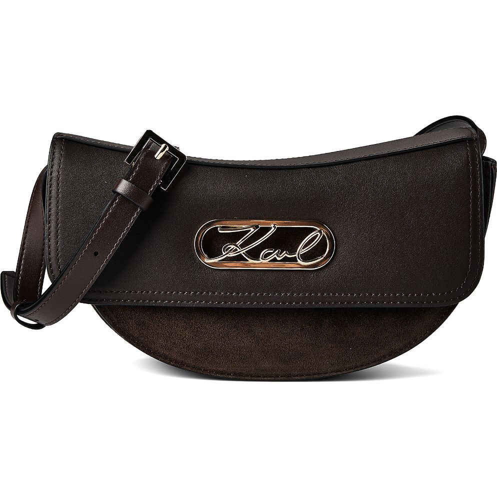 Karl Lagerfeld Signature Borsa a tracolla Vera Pelle 24.5 cm Karl Lagerfeld Signature Borsa a tracolla Vera Pelle 24.5 cm