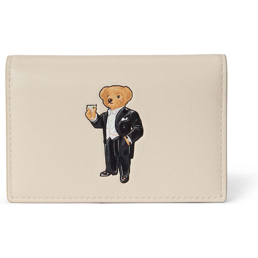 POLO RALPH LAUREN Bear Custodia per carta di credito Vera Pelle 8.5 cm