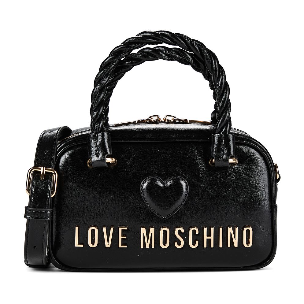Love Moschino Nero Borsetta Vera Pelle 21 cm Love Moschino Nero Borsetta Vera Pelle 21 cm