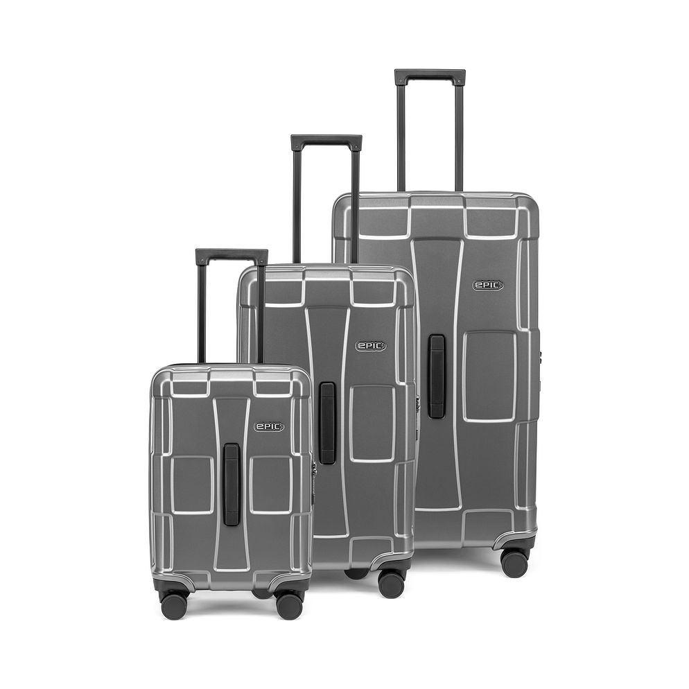 Epic Crate Trunks 4 ruedas Juego de maletas 3 piezas