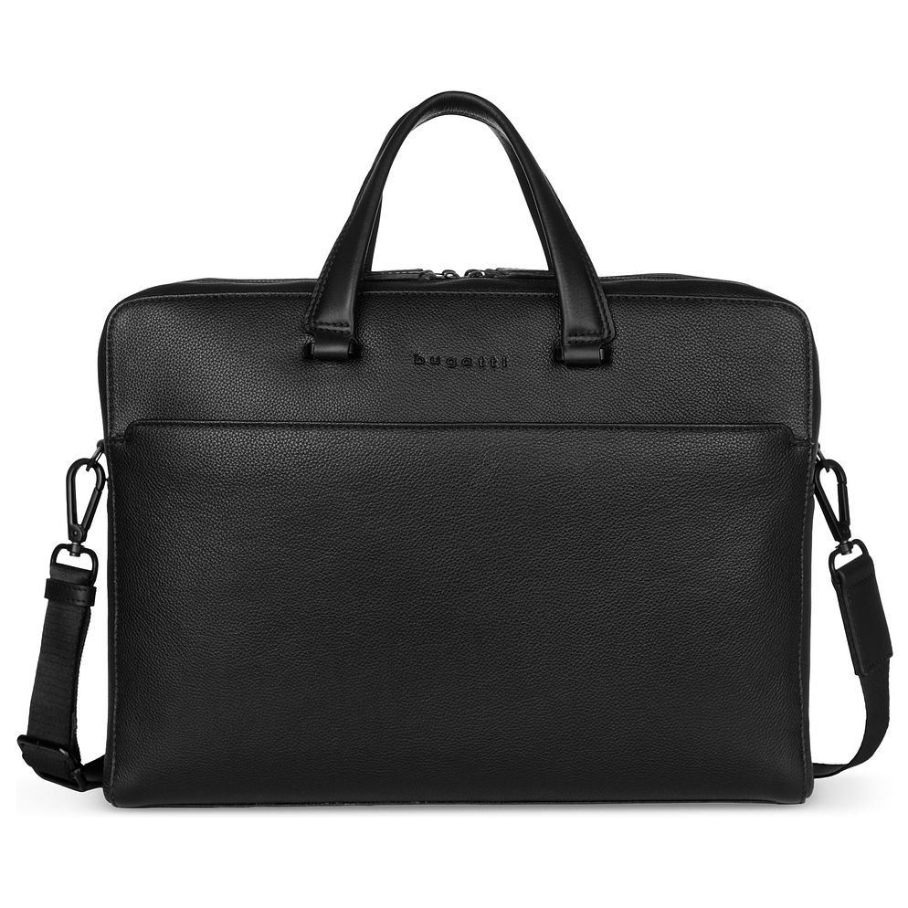 bugatti Black Valigetta Vera Pelle 38 cm Vano porta PC bugatti Black Valigetta Vera Pelle 38 cm Vano porta PC
