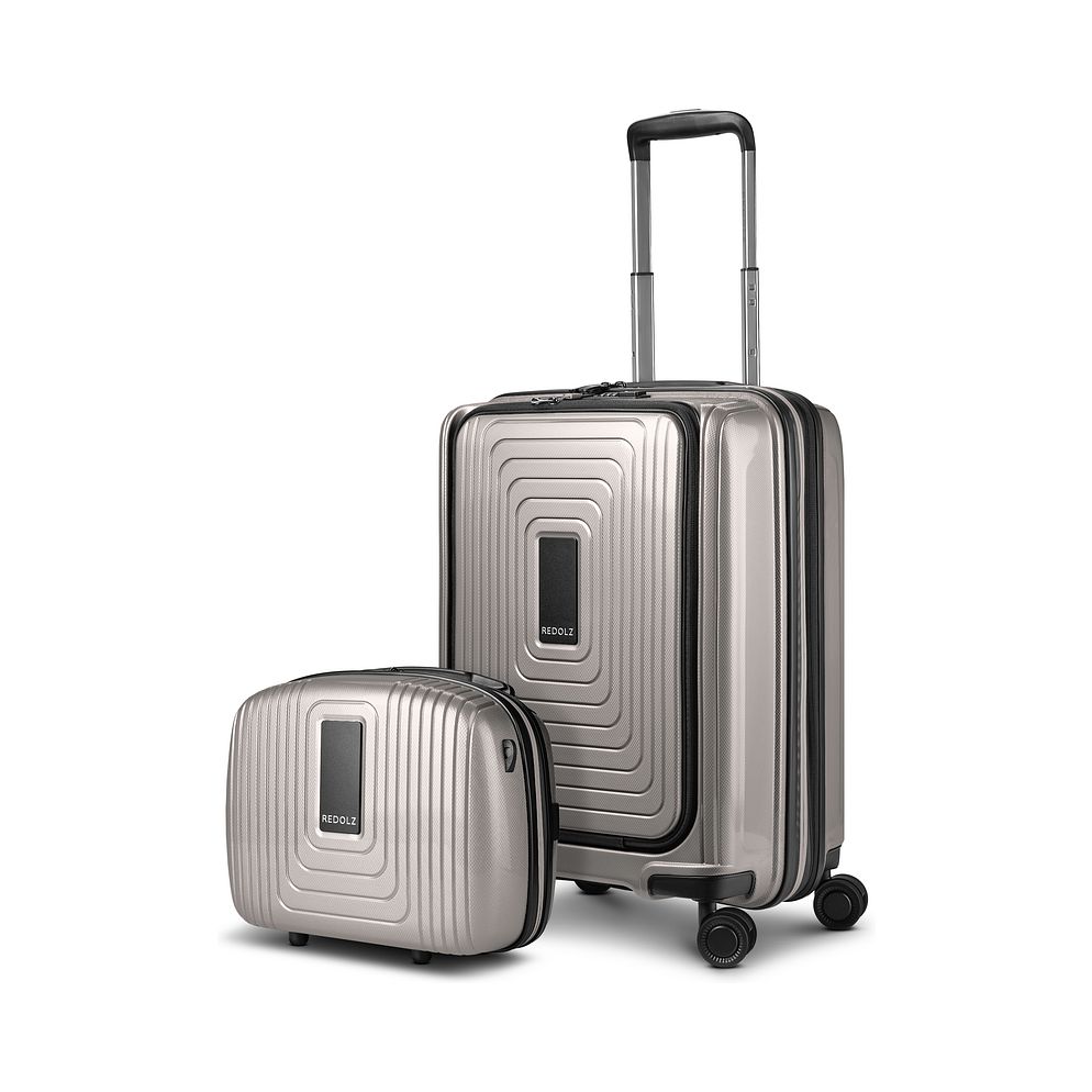 Redolz Essentials 14-resväskset med 2 delar: Handbagageväska med expansionsveck + Sminkväska