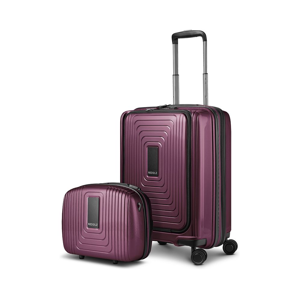 Redolz Essentials 14-resväskset med 2 delar: Handbagageväska med expansionsveck + Sminkväska