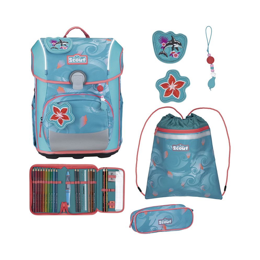 Scout Neo Exklusiv Safety Light Set di borse per la scuola 5 pezzi Scout Neo Exklusiv Safety Light Set di borse per la scuola 5 pezzi