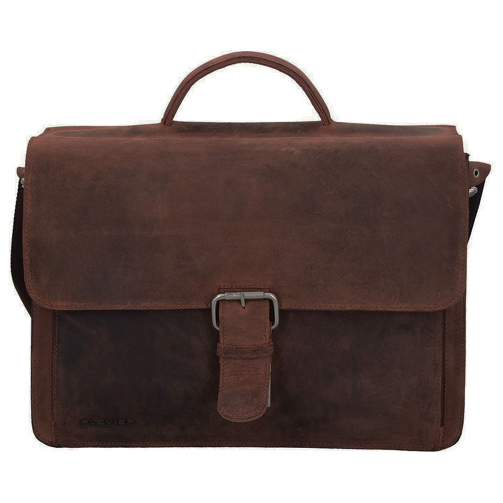 Plevier Retro Newton Valigetta Vera Pelle 41 cm Vano porta PC Plevier Retro Newton Valigetta Vera Pelle 41 cm Vano porta PC