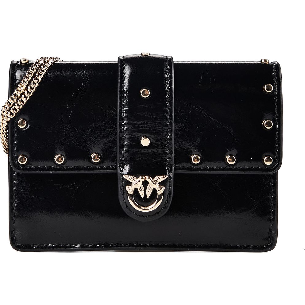 PINKO Love Pocket Studs Mini Borsa Borsa a tracolla Vera Pelle 13 cm PINKO Love Pocket Studs Mini Borsa Borsa a tracolla Vera Pelle 13 cm