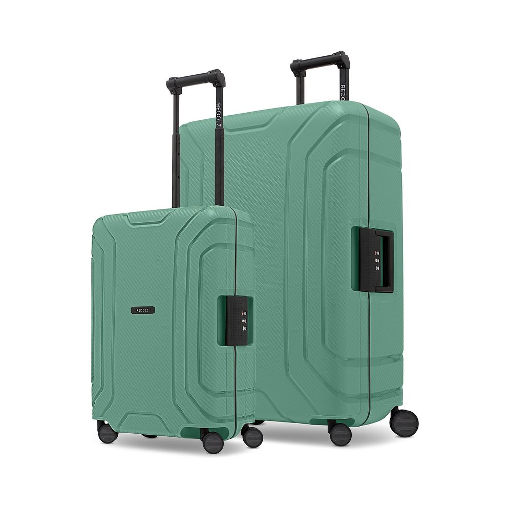 Redolz Essentials 15 Set di valigie da 4 ruote con 4 ruote S+L con chiusura a tre punti Redolz Essentials 15 Set di valigie da 4 ruote con 4 ruote S+L con chiusura a tre punti