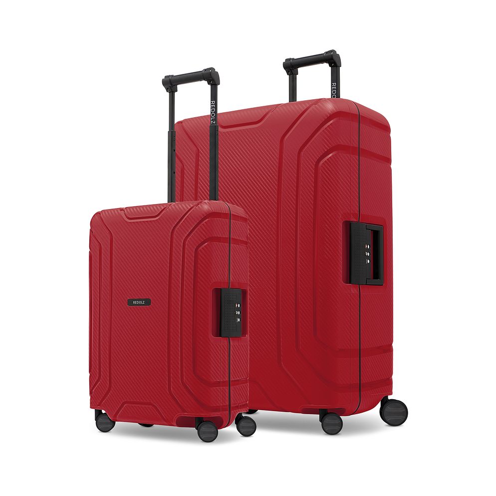 Redolz Essentials 15 Set di valigie da 4 ruote con 4 ruote S+L con chiusura a tre punti Redolz Essentials 15 Set di valigie da 4 ruote con 4 ruote S+L con chiusura a tre punti