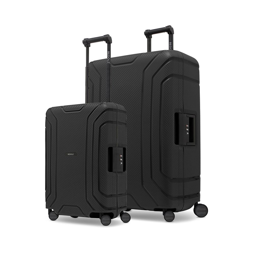 Redolz Essentials 15 Set di valigie da 4 ruote con 4 ruote S+L con chiusura a tre punti Redolz Essentials 15 Set di valigie da 4 ruote con 4 ruote S+L con chiusura a tre punti