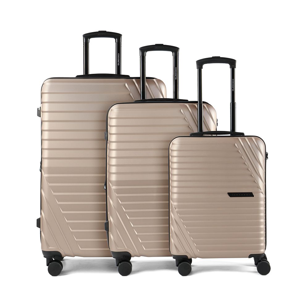 cocoono Larnaka 4 ruote Set di valigie 3 pezzi espandibile cocoono Larnaka 4 ruote Set di valigie 3 pezzi espandibile