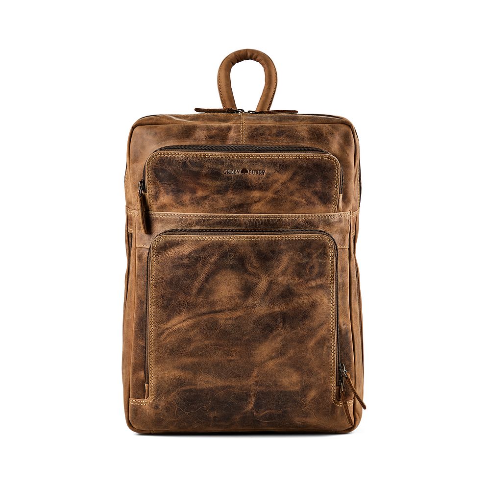 Greenburry Vintage Mochila urbana Piel natural 44 cm Compartimento para el portátil