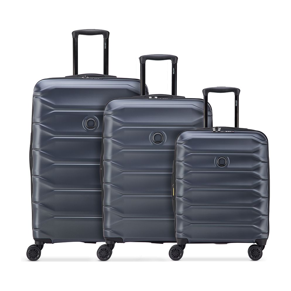 Delsey Paris Meteor 4-hjulig Resväskeset 3-delad med expansionsveck