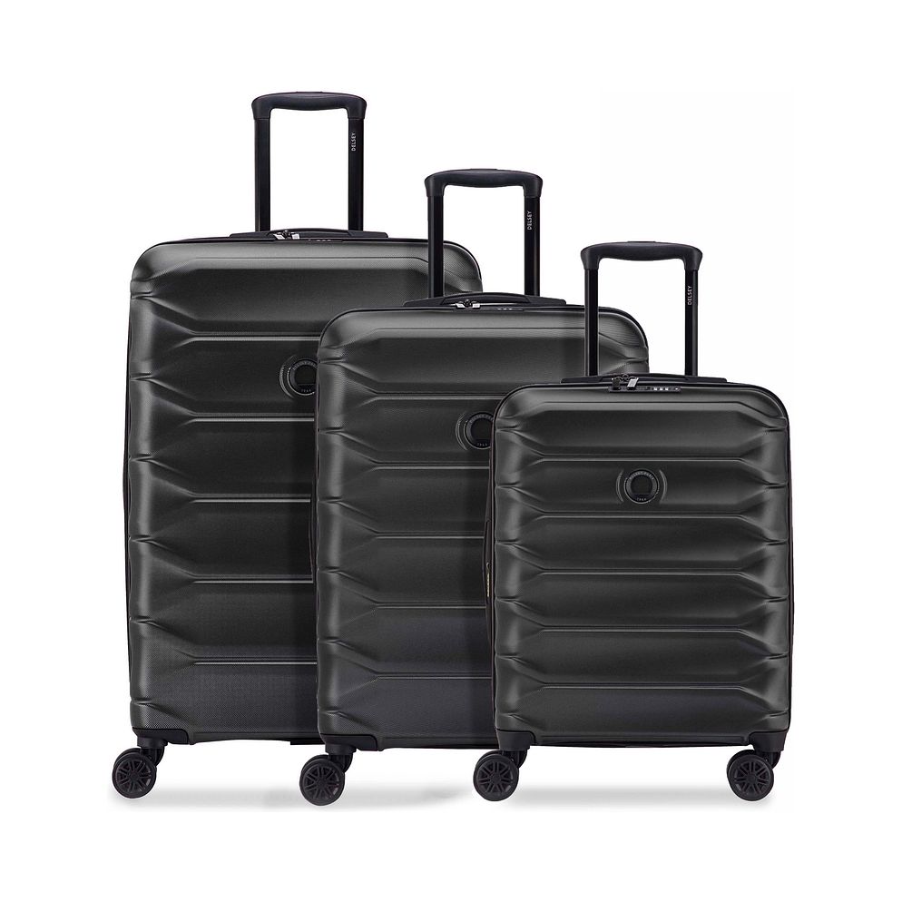 Delsey Paris Meteor 4-hjulig Resväskeset 3-delad med expansionsveck
