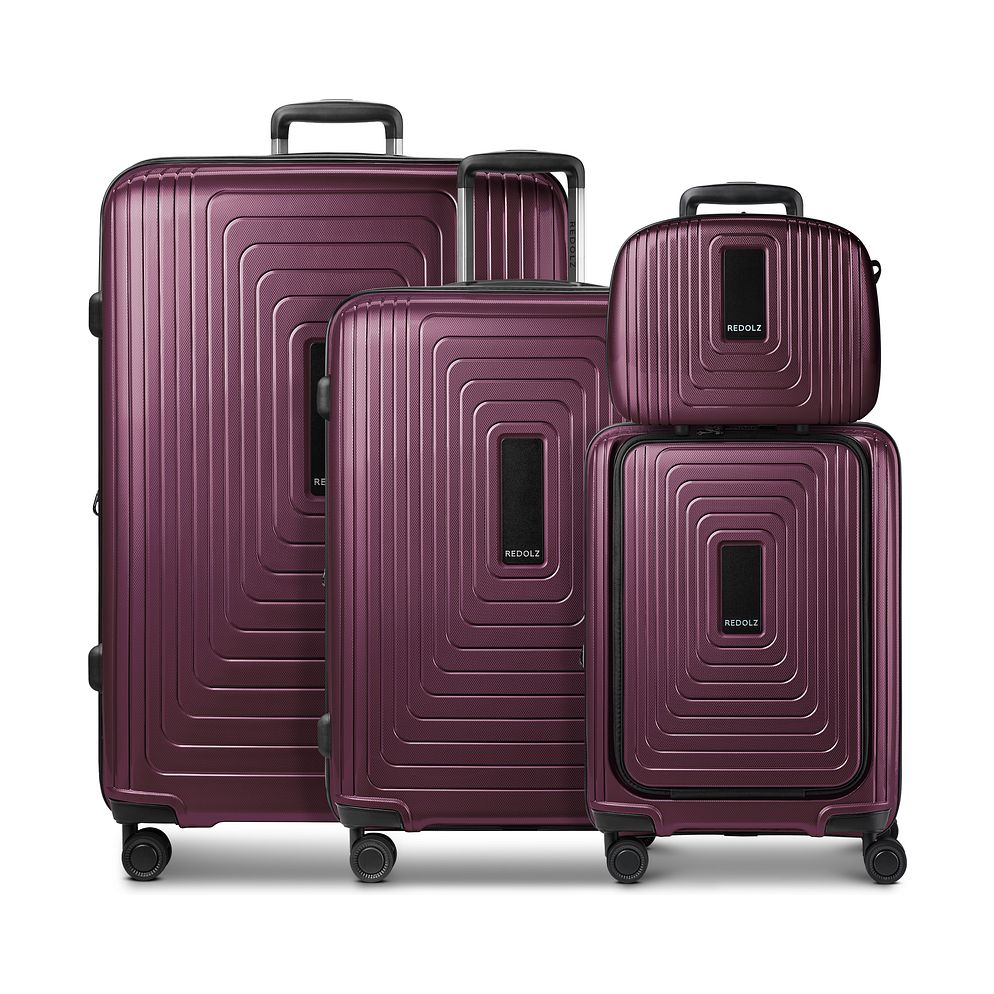 Redolz Essentials14 Set di valigie a 4 ruote Astuccio, 4 pezzi, con scomparto espandibile per laptop Redolz Essentials14 Set di valigie a 4 ruote Astuccio, 4 pezzi, con scomparto espandibile per laptop