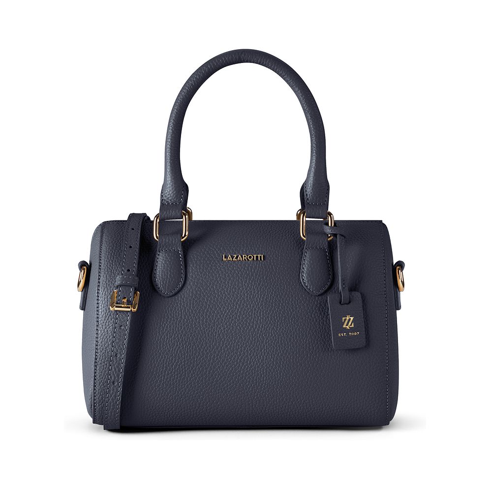 Lazarotti Bologna läderbowlingväska, handväska, crossbody-väska, läder, 26 cm