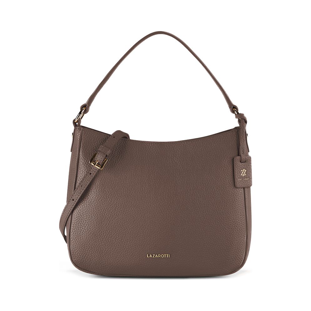 Lazarotti Kožená taška přes rameno Bologna Leather Hobo, 27 cm
