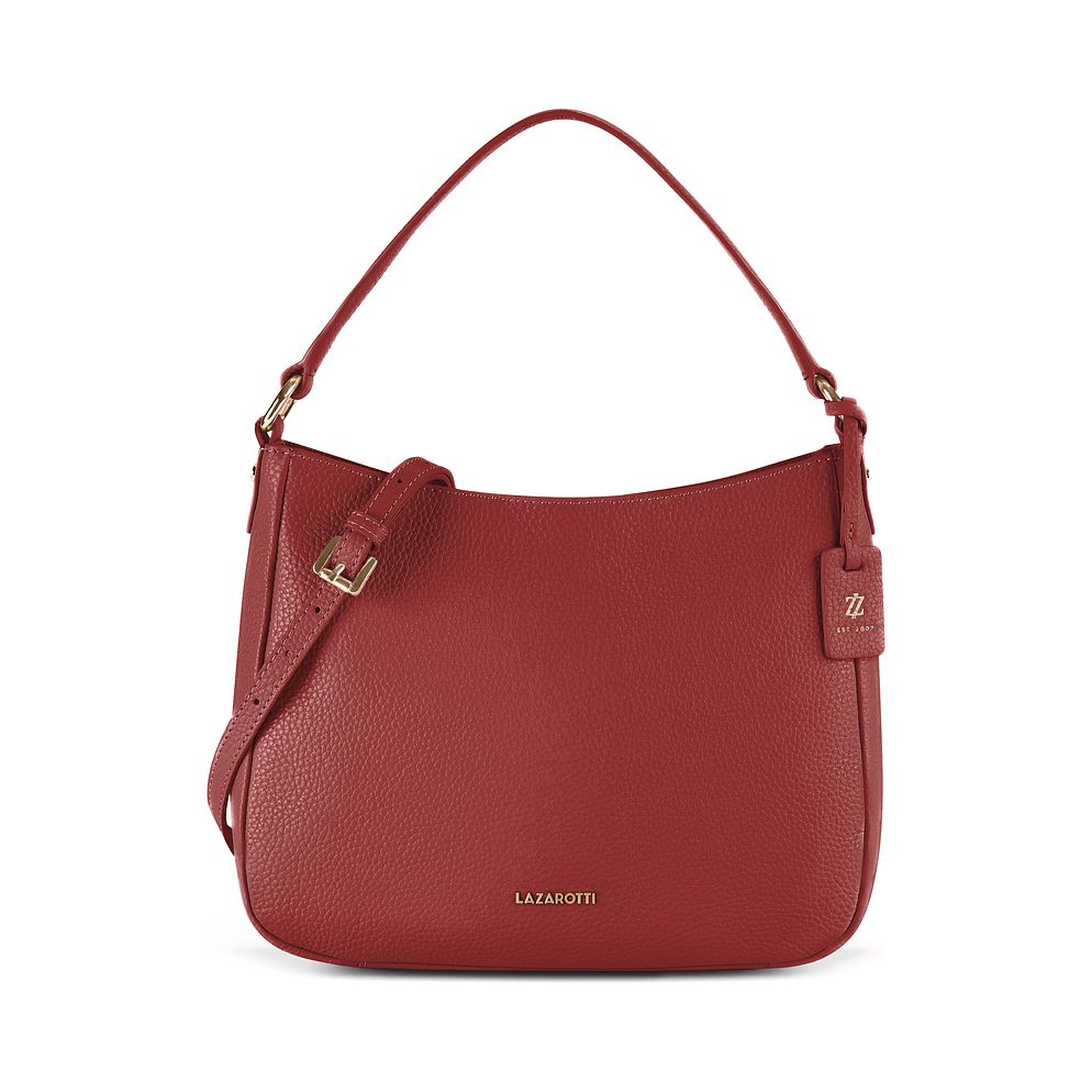 Lazarotti Bolsa de hombro tipo hobo de piel de Bolonia, 27 cm Lazarotti Bolsa de hombro tipo hobo de piel de Bolonia, 27 cm
