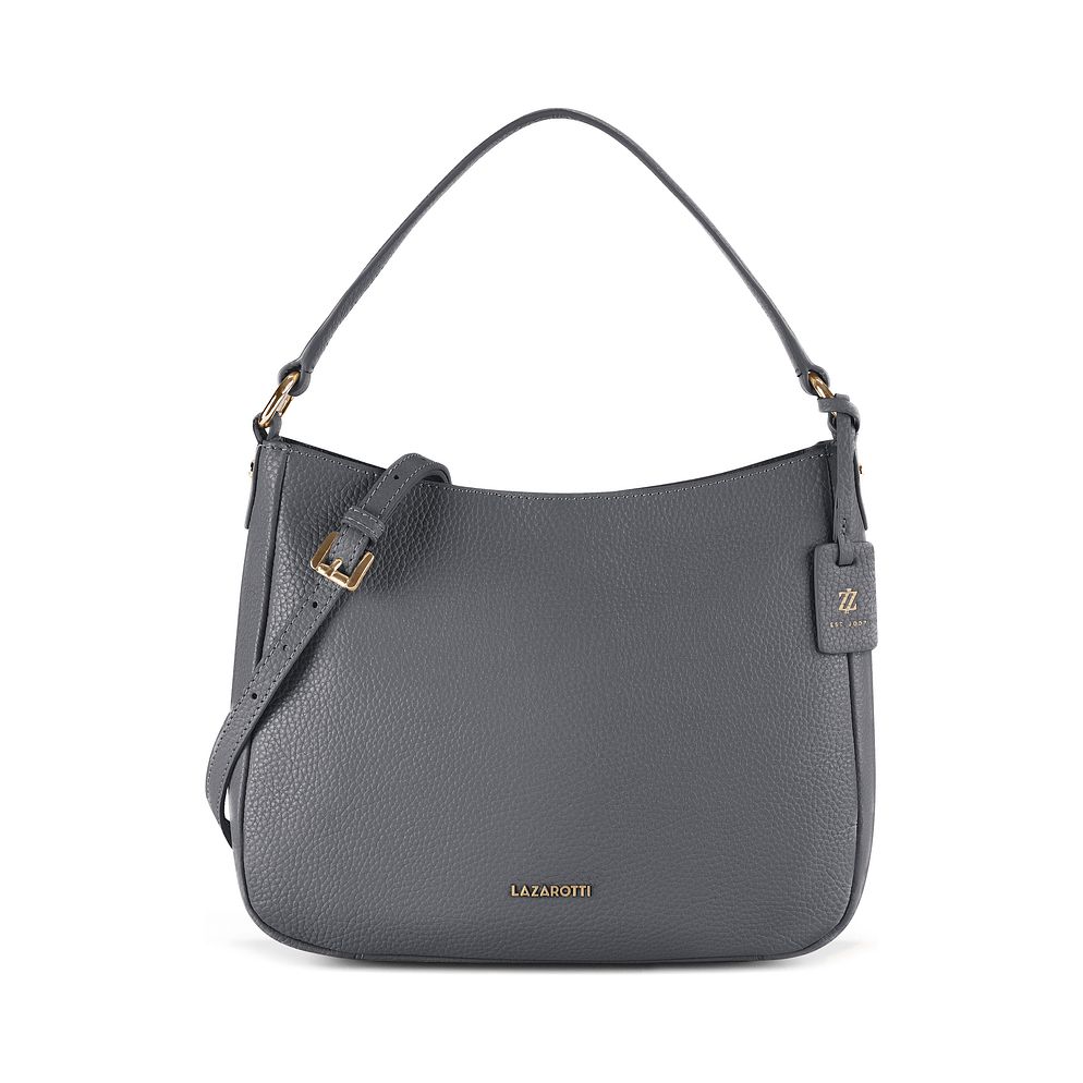 Lazarotti Bolsa de hombro tipo hobo de piel de Bolonia, 27 cm Lazarotti Bolsa de hombro tipo hobo de piel de Bolonia, 27 cm