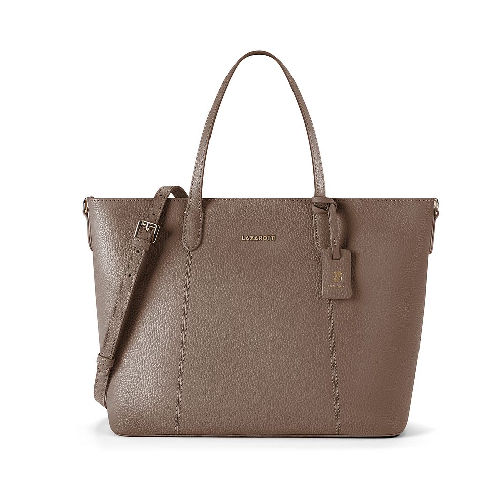 Lazarotti Bolsa de compras de piel de Bolonia, bandolera, 31 cm Lazarotti Bolsa de compras de piel de Bolonia, bandolera, 31 cm