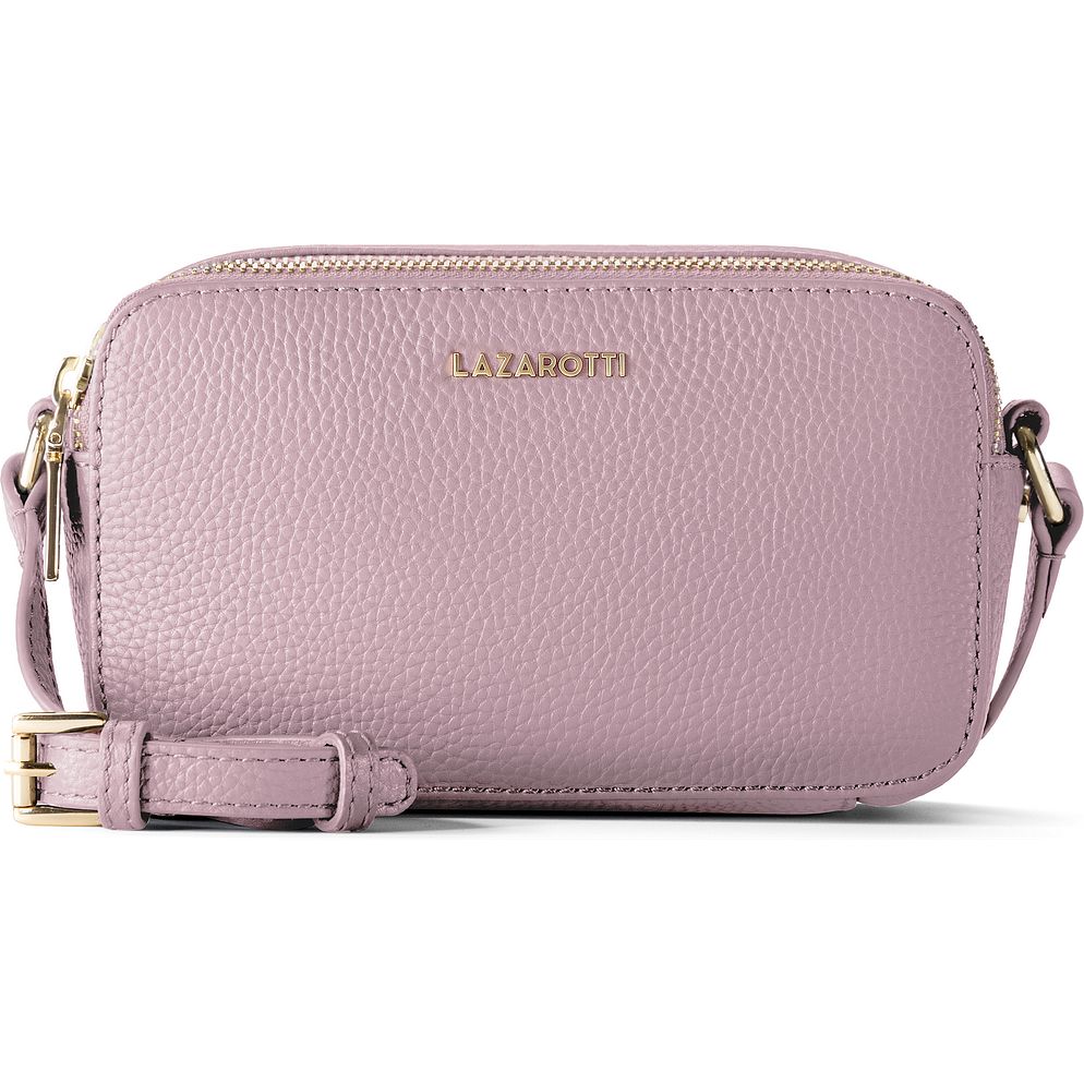 Lazarotti Borsa a tracolla in pelle Bologna Camera-Bag in pelle con doppia cerniera, 18 cm