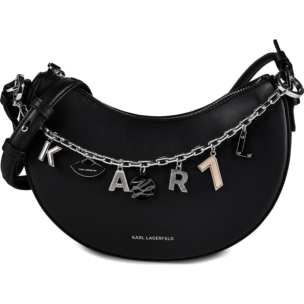 Karl Lagerfeld Autograph Borsa a tracolla Vera Pelle 23 cm