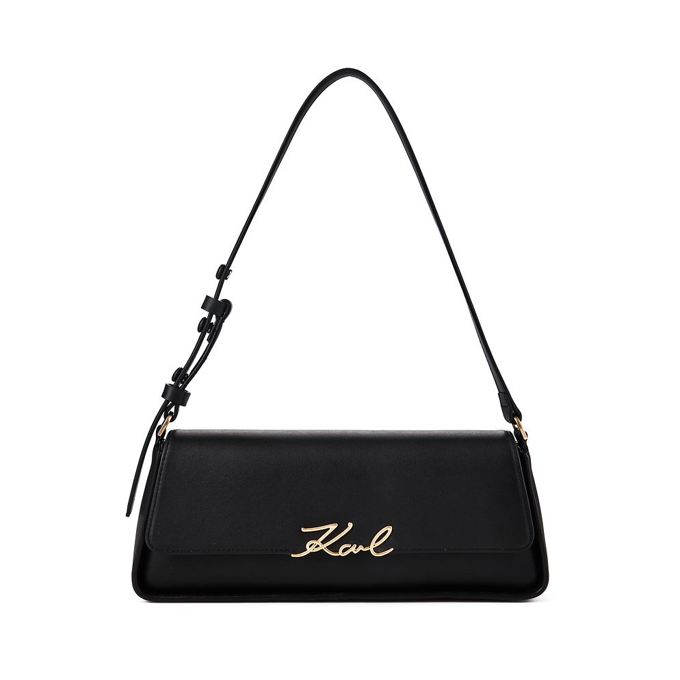 Karl Lagerfeld Signature Borsa a spalla Vera Pelle 32.5 cm