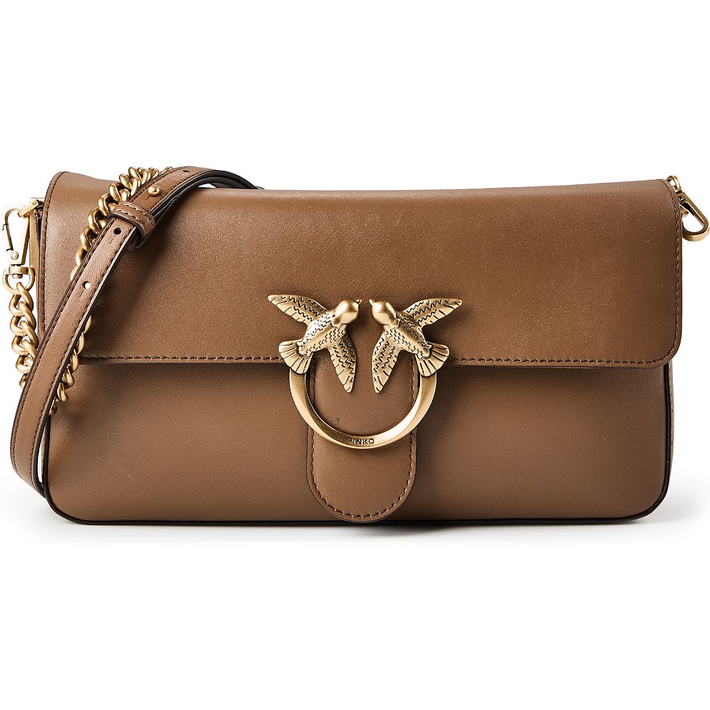 PINKO Love one Borsa a tracolla Vera Pelle 27 cm PINKO Love one Borsa a tracolla Vera Pelle 27 cm