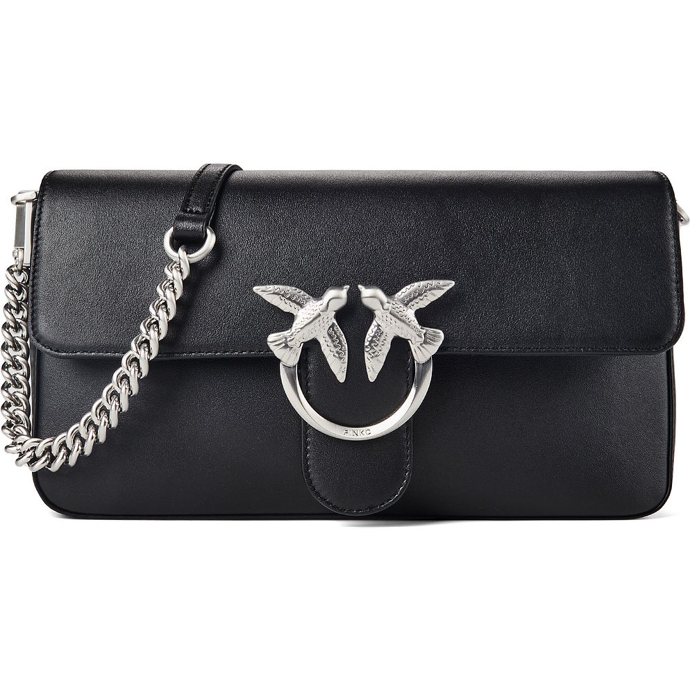 PINKO Love one Borsa a tracolla Vera Pelle 27 cm PINKO Love one Borsa a tracolla Vera Pelle 27 cm