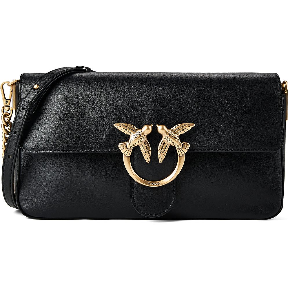 PINKO Love one Borsa a tracolla Vera Pelle 27 cm PINKO Love one Borsa a tracolla Vera Pelle 27 cm