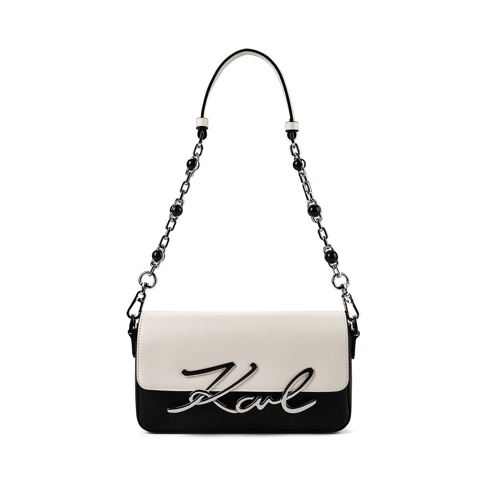 Karl Lagerfeld Signature 2.0 Borsa a spalla Vera Pelle 22 cm Karl Lagerfeld Signature 2.0 Borsa a spalla Vera Pelle 22 cm