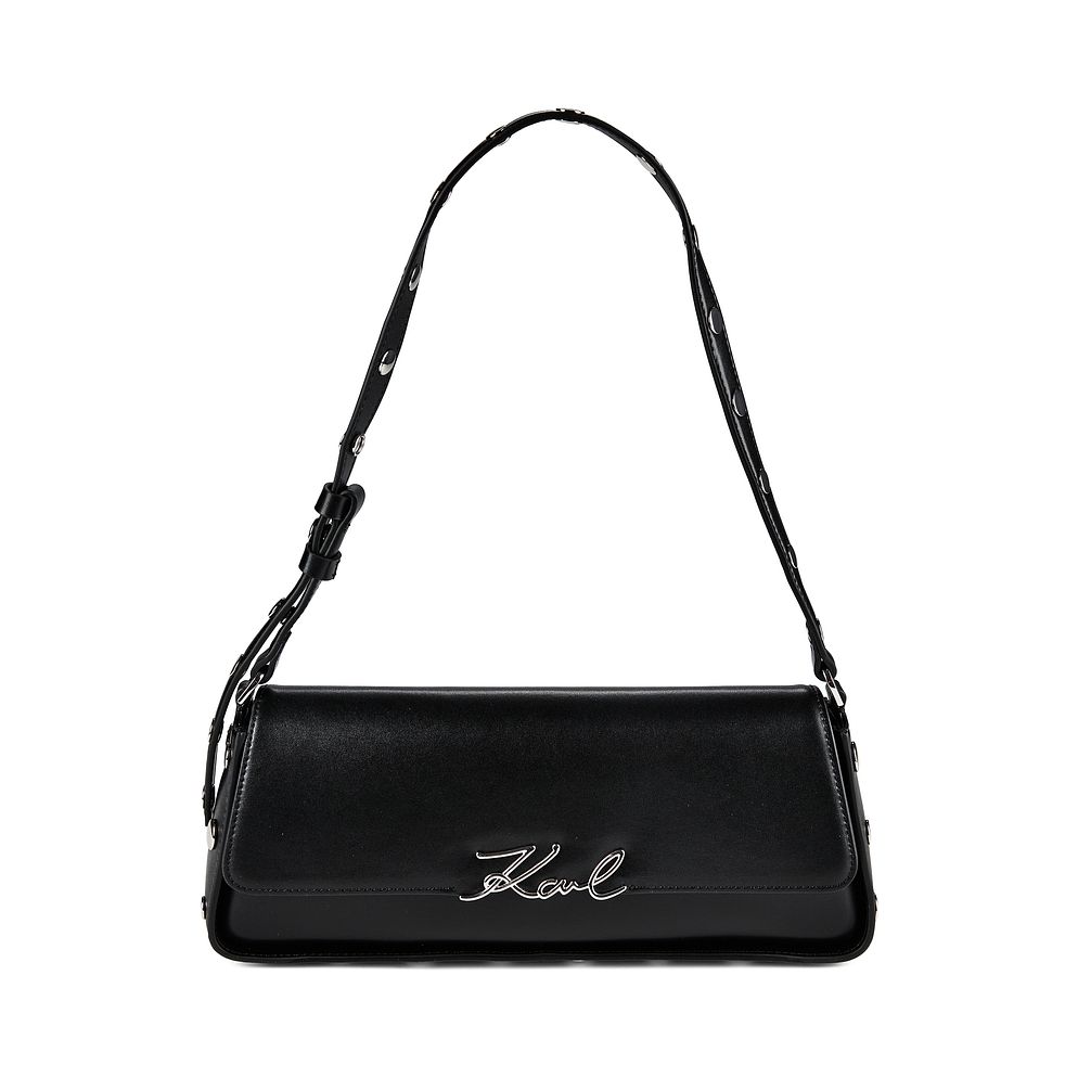 Karl Lagerfeld Signature Borsa a spalla Vera Pelle 32 cm Karl Lagerfeld Signature Borsa a spalla Vera Pelle 32 cm