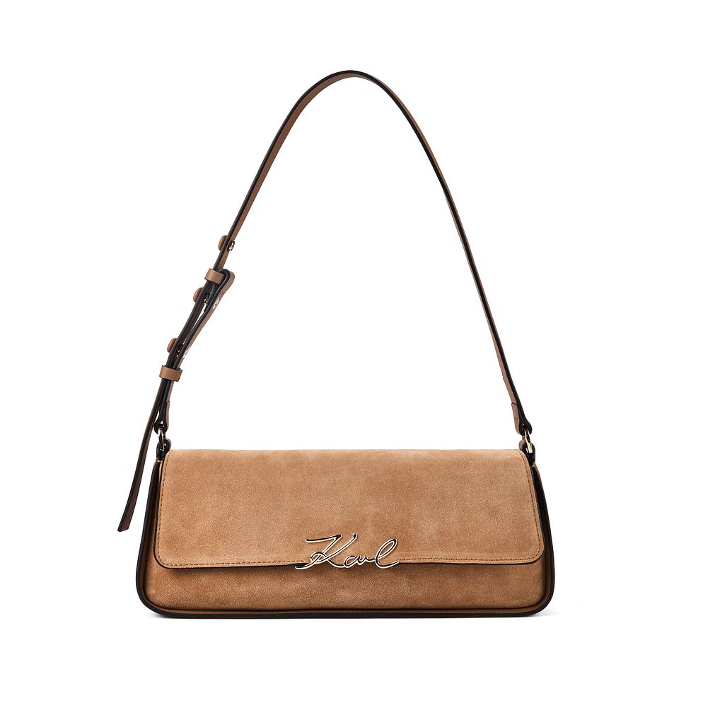 Karl Lagerfeld Signature Borsa a spalla Vera Pelle 32.5 cm Karl Lagerfeld Signature Borsa a spalla Vera Pelle 32.5 cm